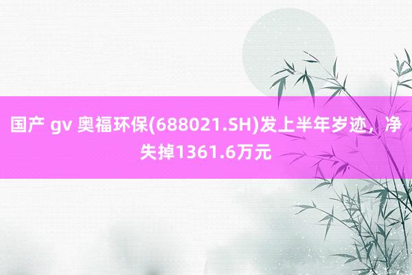 国产 gv 奥福环保(688021.SH)发上半年岁迹，净失掉1361.6万元