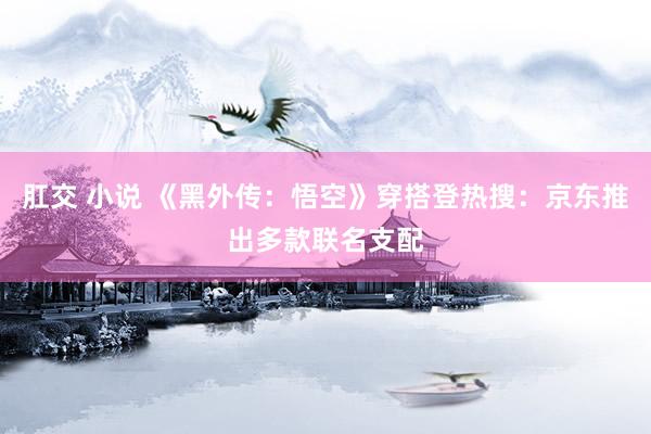 肛交 小说 《黑外传：悟空》穿搭登热搜：京东推出多款联名支配