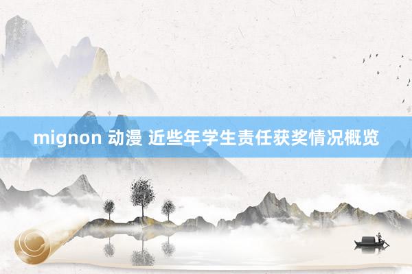 mignon 动漫 近些年学生责任获奖情况概览