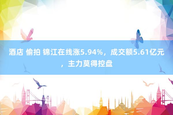 酒店 偷拍 锦江在线涨5.94%，成交额5.61亿元，主力莫得控盘