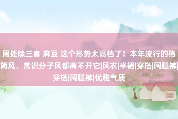 周处除三害 麻豆 这个形势太高档了！本年流行的格雷系、极简风、常识分子风都离不开它|风衣|半裙|穿搭|阔腿裤|优雅气质